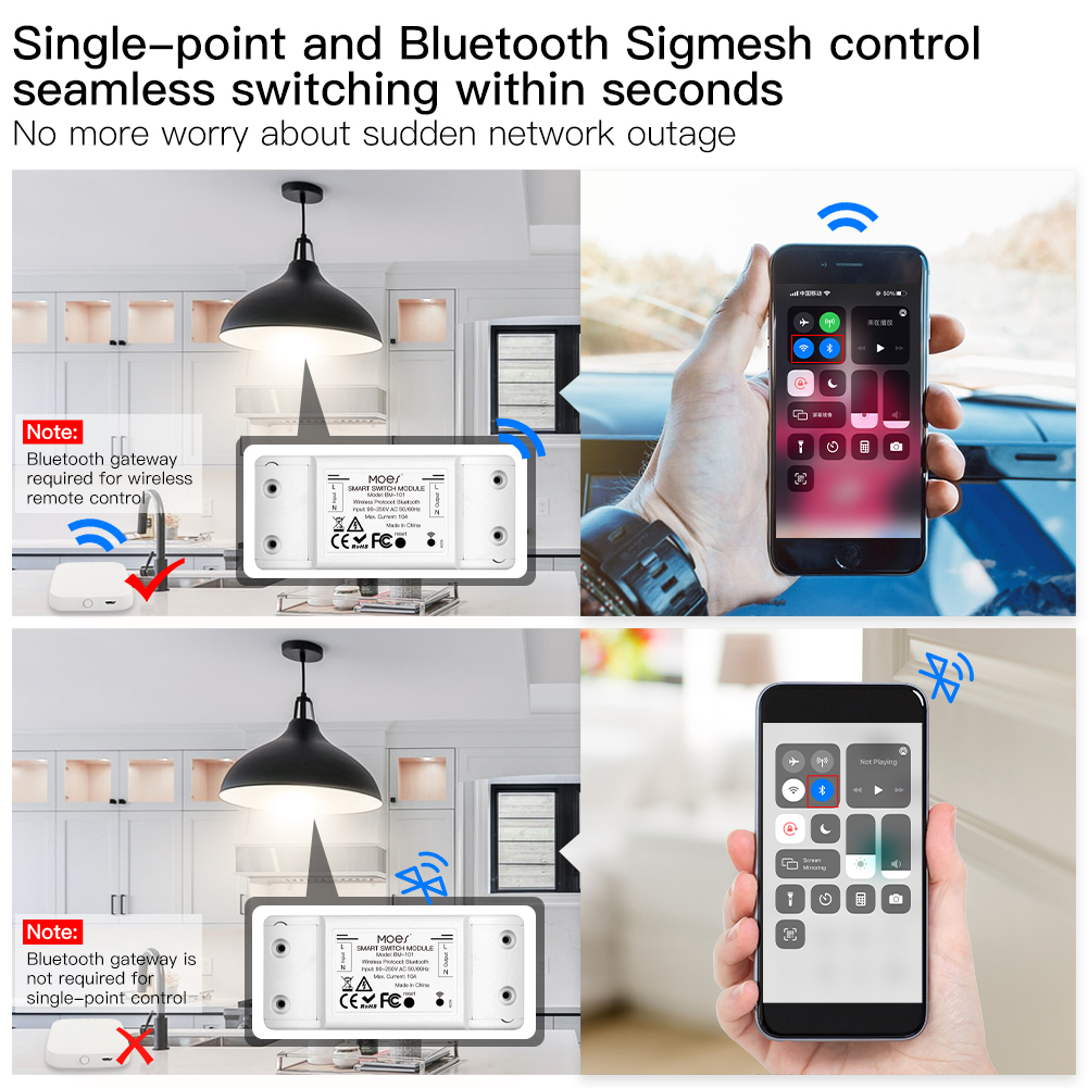 Single Point and Bluetooth Mesh Seamless Switching