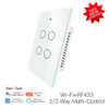 4 gang tuya WIFI RF smart light switch with neutral